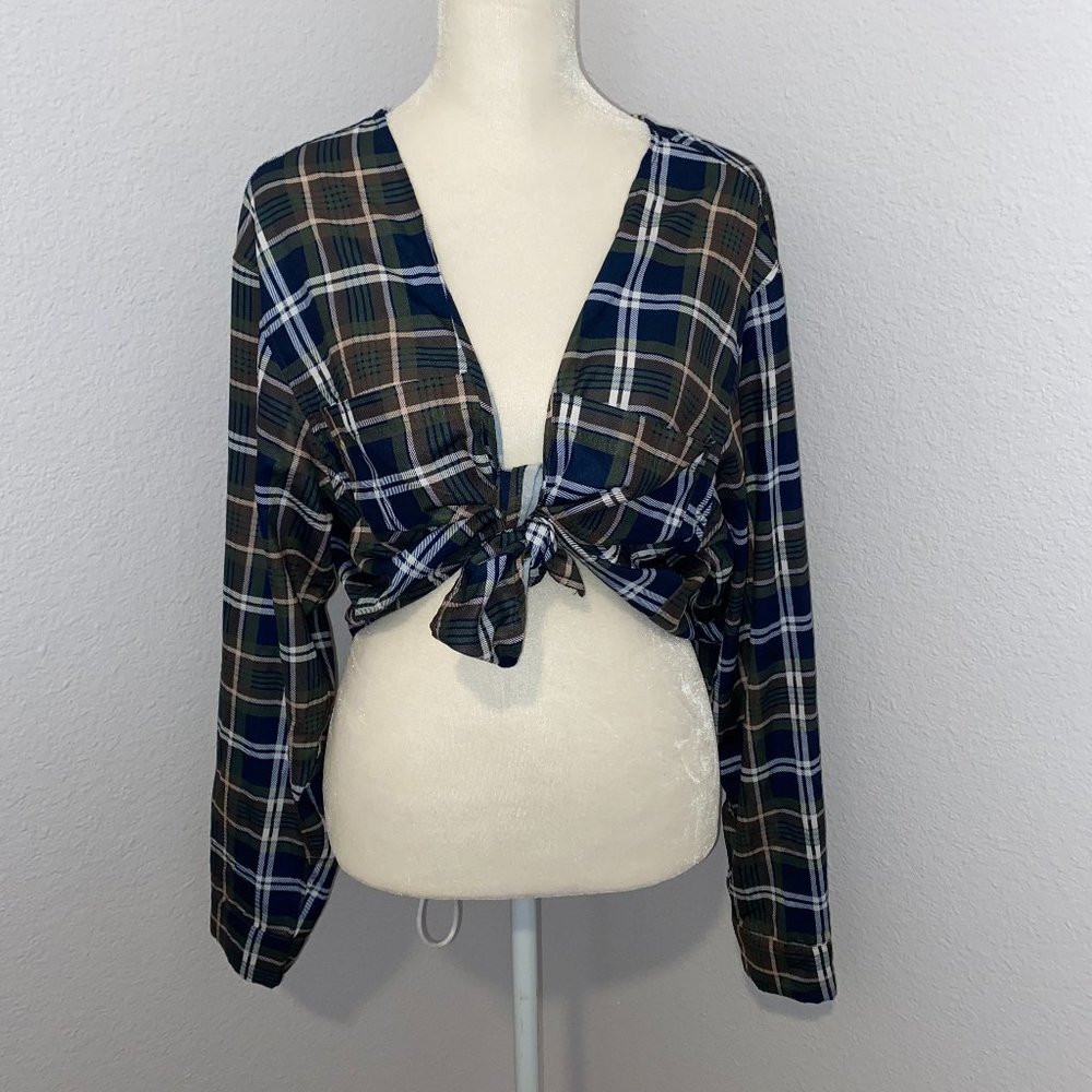 SHEIN Plaid Top